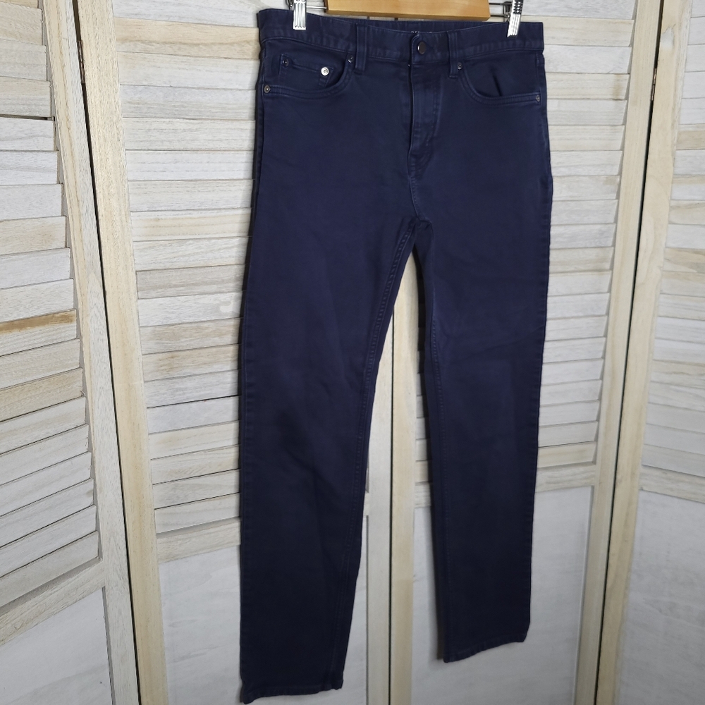 Banana Republic Traveler TAG SIZE 31x32 Slim ACTUAL 31x29.5 Blue Mens Pants 31
